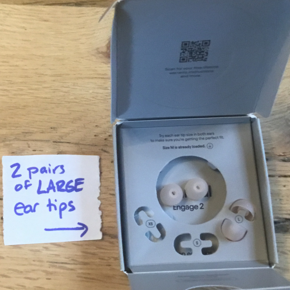 4 Loop  Engage 2 earplug tips LARGE 2 pairs of large tips  replacement  Bundle